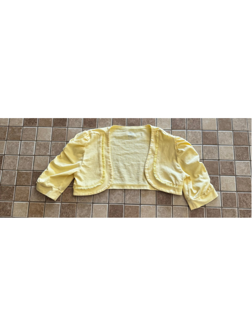 Girls The Children's Place Yellow Cropped Cardigan L